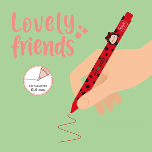 Legami Gelstift mit Tierdeko - Lovely Friends Ladybug Get Lucky