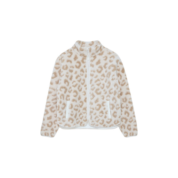 Leevje Leopard Print Teddy Jacke Mama