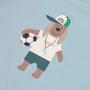 Lässig T-Shirt Hund Fußball Tiny Team