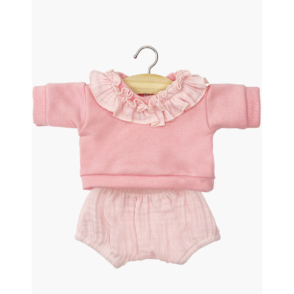 Minikane Marion-Outfit mit Fleece-Oberteil und Höschen für Babypuppen 28cm