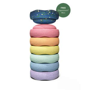 Stapelstein Spring Special Mini rainbow pastel