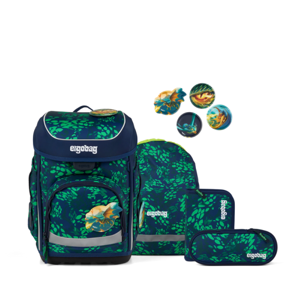 Ergobag Schulranzen-Set Cubo 5tlg. DrachenbezwingerBär 2.0 2026 Version