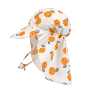 Lässig UV-Sonnenhut mit Nackenschutz Orange
