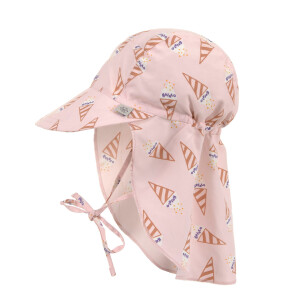 Lässig UV-Sonnenhut mit Nackenschutz Ice Cream Pink