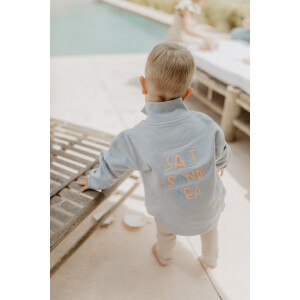 Leevje Sweatshirt mit Zipper Salt Sand Sea