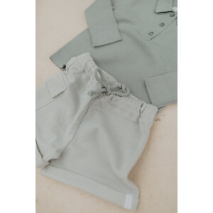 Leevje Waffle-Shorts mit Tasche