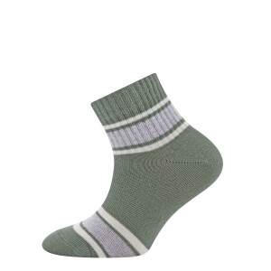 Ewers Kurze Tennissocken 2er Set Streifen grün/grau