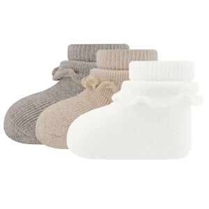 Ewers Babysocken 3er Set mit Wellensaum