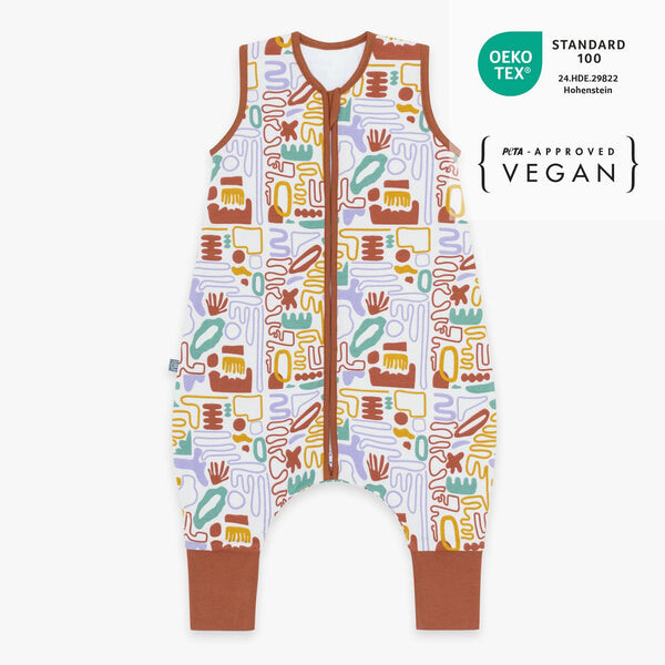 Emma&Noah Schlafsack mit Füßen Bunte Formen 1.0 TOG