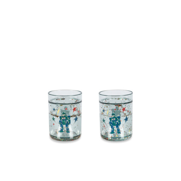 Konges Sløjd Glitzerbecher Hero Robot 2er Set