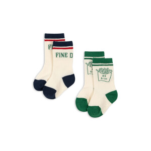 Konges Sløjd Tennissocken 2er Pack Fries/Fine Dining