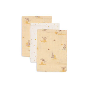 Jollein Waschlappen Hydrophil 3 Stück Känguru