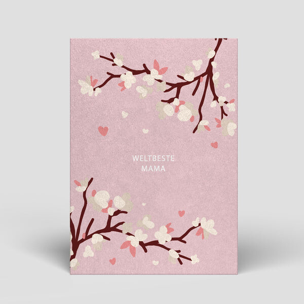 Naturbedacht Postkarte Weltbeste Mama