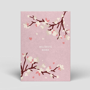 Naturbedacht Postkarte Weltbeste Mama