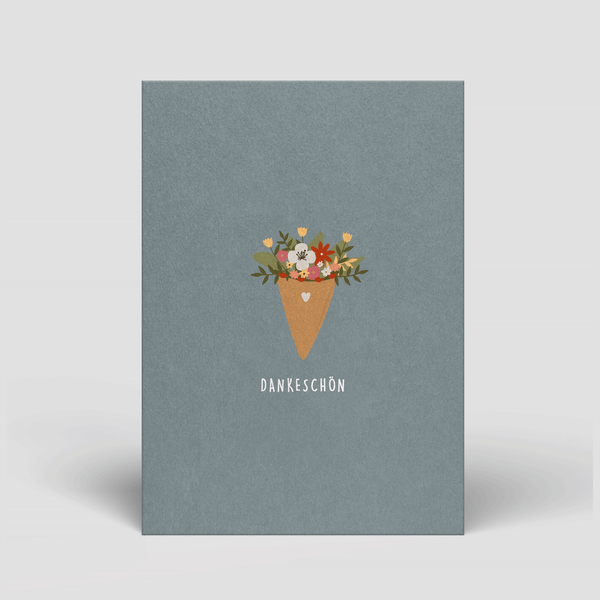 Naturbedacht Postkarte Dankeschön