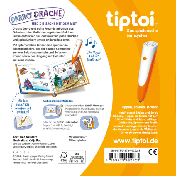 Ravensburger tiptoi - Darro Drache und die Sache mit dem Mut