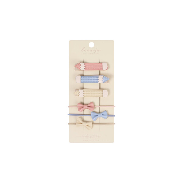 Leevje Haarspangen Crayons & Bows Mix