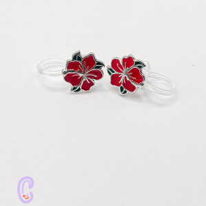 AuMiClipz Ohrclips Hibiskus Blume