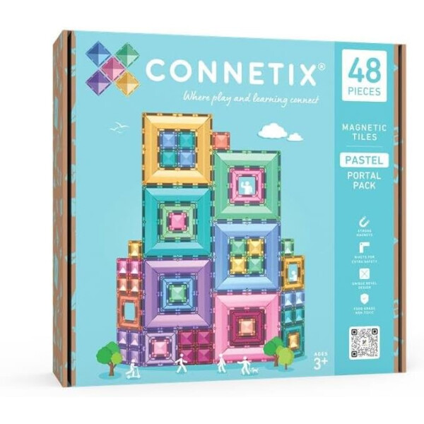 Connetix Magnetbausteine Pastel Portal Pack 48 Teile