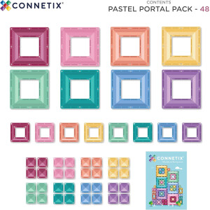 Connetix Magnetbausteine Pastel Portal Pack 48 Teile