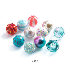 Djeco Schmuck basteln Kugeln Silber