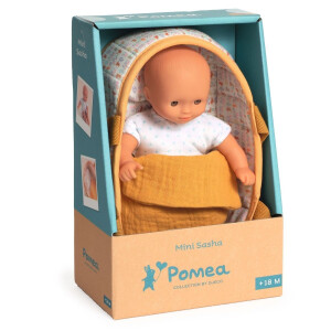 Djeco Mini Pomea Puppe Sasha mit Tragekorb