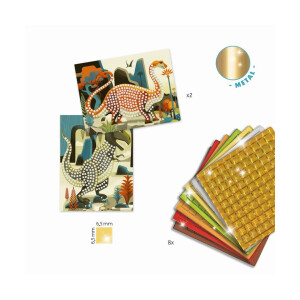 Djeco Mosaike: Glitzer Dinosaurier