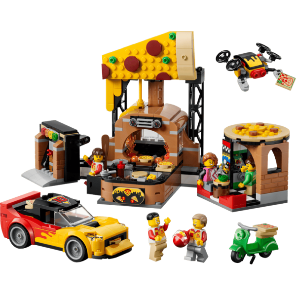 LEGO City Pizza-Liefererlebnis mit Fahrzeugen