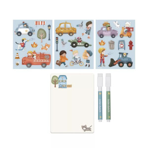 Little Dutch Whiteboard-Malset mit Magneten – Jims Vehicles