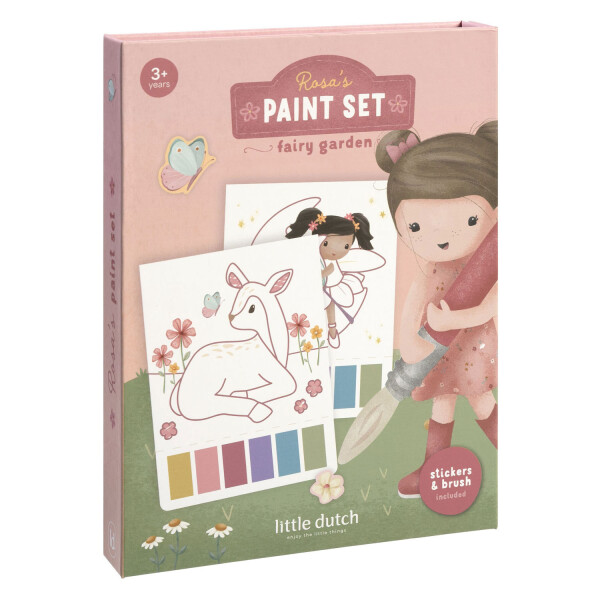 Little Dutch Aquarellset Rosas Fairy Garden – inkl. Pinsel und Aufkleber