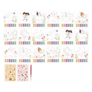 Little Dutch Aquarellset Rosas Fairy Garden – inkl. Pinsel und Aufkleber