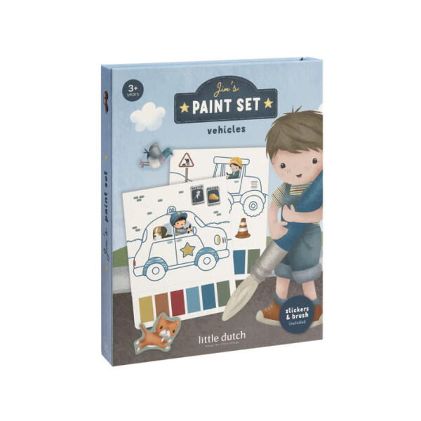 Little Dutch Jims Aquarellset – inkl. Pinsel und Aufkleber