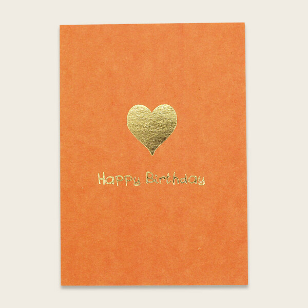 Ava & Yves Postkarte mit Umschlag Happy Birthday Herz