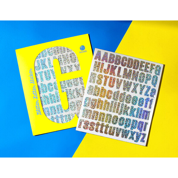 Ava & Yves Buchstaben-Sticker Glitzer
