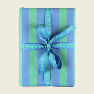 Ava & Yves Geschenkpapierbogen Streifen Blau