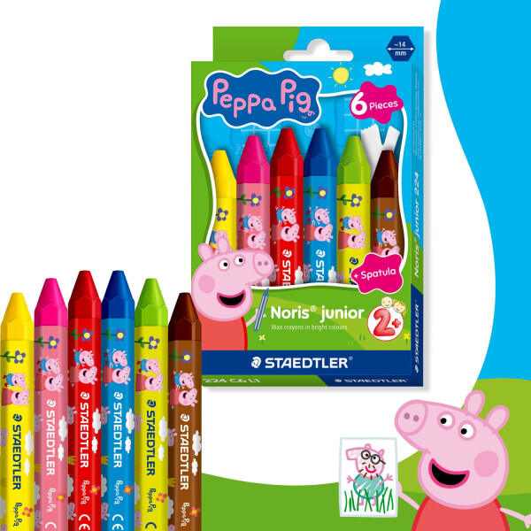 Staedtler Noris junior Peppa Pig - Wachsmalkreide 6er Set