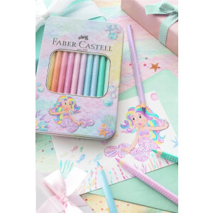 Faber-Castell Buntstifte Jumbo Pastell Sparkle, 12er...
