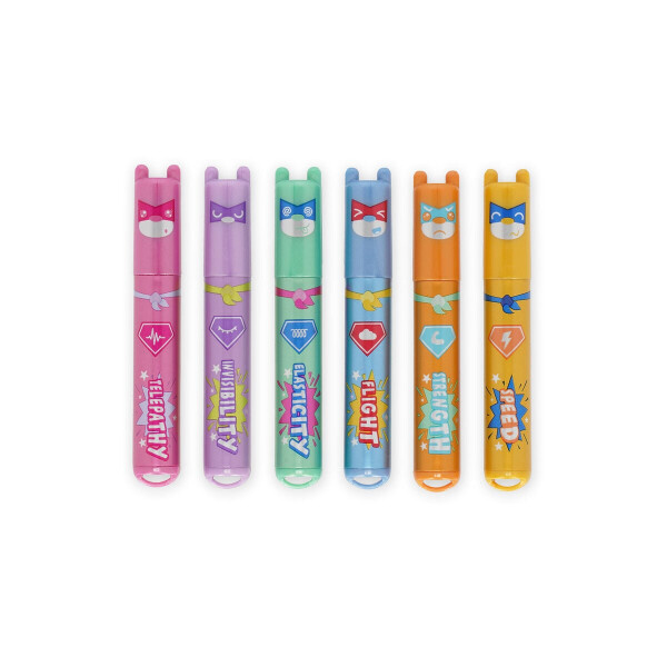 Legami Set mit 6 Mini-Textmarkern - Teddys Superpower