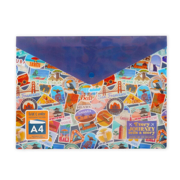 Legami Dokumentenmappe - Fold & Order - Travel Sticker