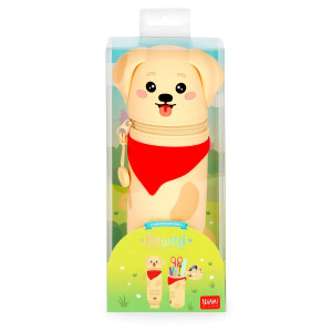 Legami 2-in-1-Federmäppchen aus weichem Silikon - Kawaii - Golden