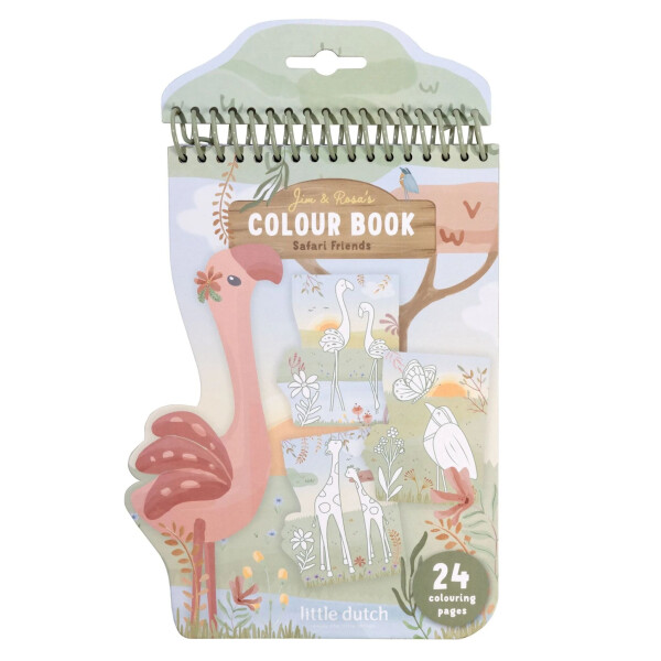 Little Dutch Malbuch Flamingo Safari Friends