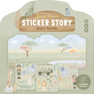 Little Dutch Wiederverwendbares Stickerbuch - Safari Friends