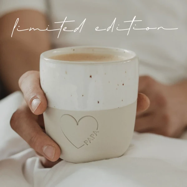 Eulenschnitt Becher großes Herz Papa