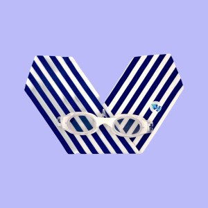 Waterplops Schwimmbrille Plops Sailor Blue Stripes