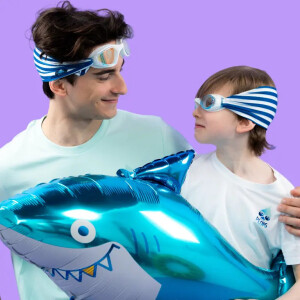 Waterplops Schwimmbrille Plops Sailor Blue Stripes