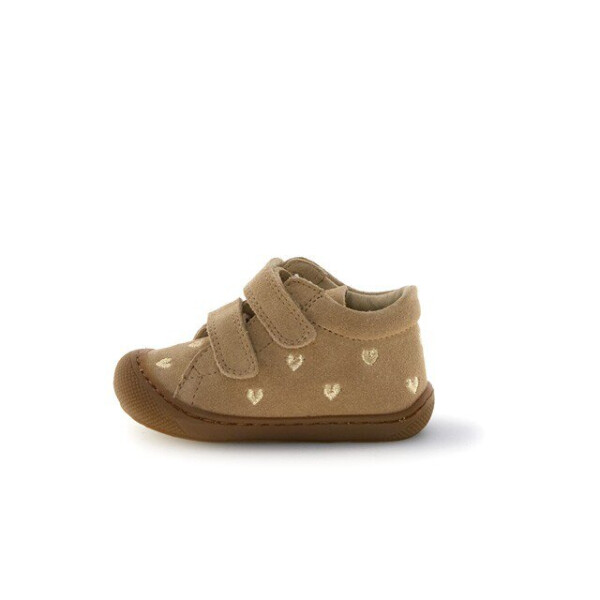 Naturino Lauflernschuh Cocoon Klett Sand Herzchen Embroidery