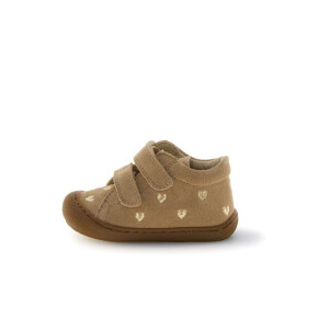 Naturino Lauflernschuh Cocoon Klett Sand Herzchen Embroidery