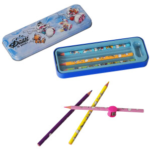 Diddl Metall-Etui mit 6 Buntstiften und Anspitzer
