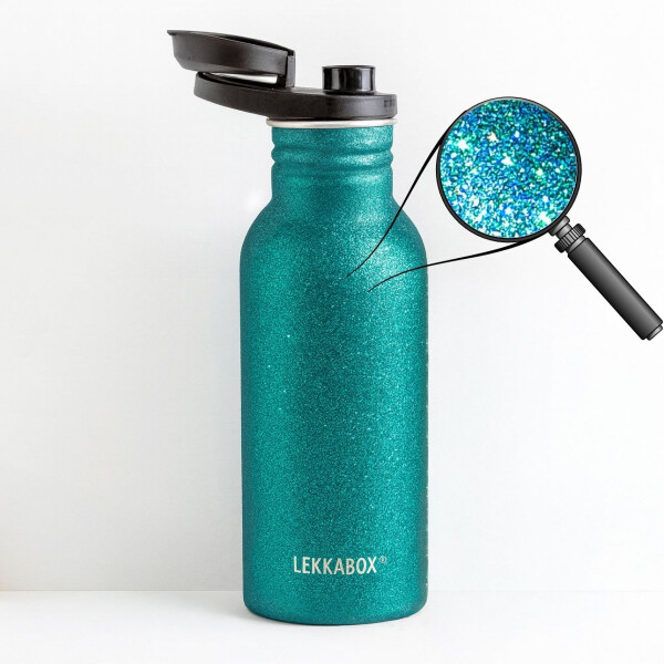 Lekkabox Edelstahl Glitzer-Trinkflasche 500ml