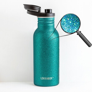 Lekkabox Edelstahl Glitzer-Trinkflasche 500ml